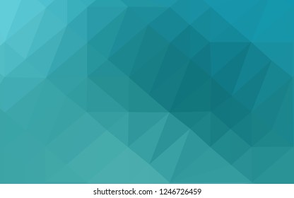 Light BLUE vector abstract polygonal cover. Creative illustration in halftone style with gradient. The best triangular design for your business.
