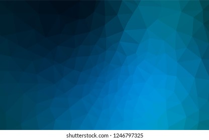 Light BLUE vector abstract polygonal pattern. Triangular geometric sample with gradient.  Best triangular design for your business.
