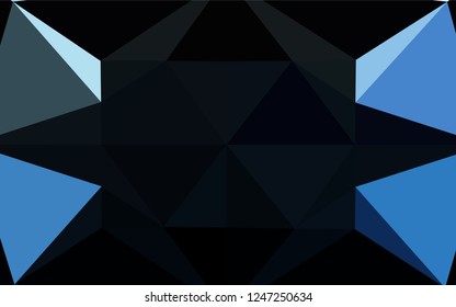 Light BLUE vector abstract polygonal texture. Creative illustration in halftone style with gradient. The textured pattern can be used for background.