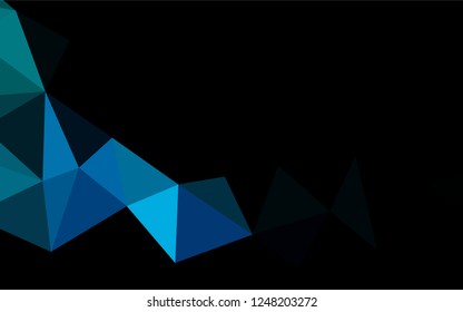 Light BLUE vector abstract polygonal layout. Creative geometric illustration in Origami style with gradient. A completely new template for your business design.