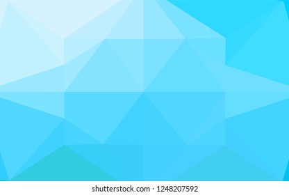 Light BLUE vector abstract polygonal texture. Colorful illustration in abstract style with gradient. A completely new design for your business.