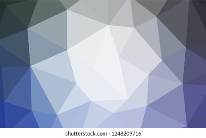 Light BLUE vector abstract polygonal pattern. A sample with polygonal shapes. Best triangular design for your business.