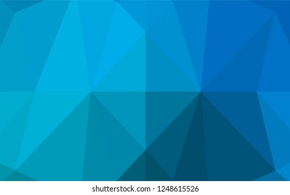 Light BLUE vector abstract polygonal cover. Glitter abstract illustration with an elegant design. The template can be used as a background for cell phones.