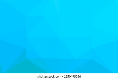Light BLUE vector abstract polygonal cover. A completely new color illustration in a vague style. The template can be used as a background for cell phones.