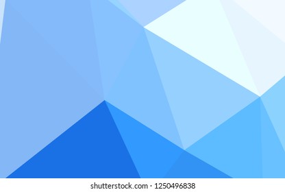 Light BLUE vector abstract polygonal template. Colorful illustration in polygonal style with gradient. Completely new template for your banner.