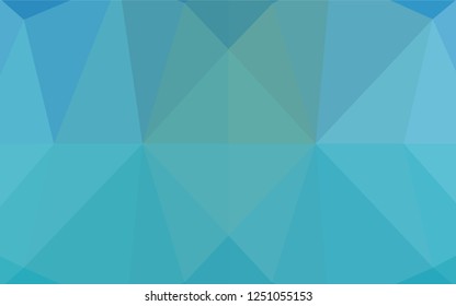 Light BLUE vector abstract polygonal cover. Creative illustration in halftone style with gradient. The completely new template can be used for your brand book.