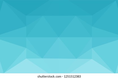 Light BLUE vector abstract polygonal cover. Shining illustration, which consist of triangles. A completely new design for your business.