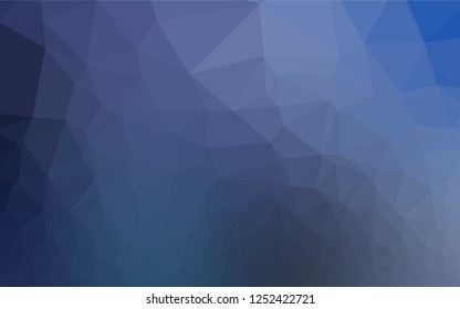 Light BLUE vector abstract polygonal cover. A vague abstract illustration with gradient. Triangular pattern for your business design.