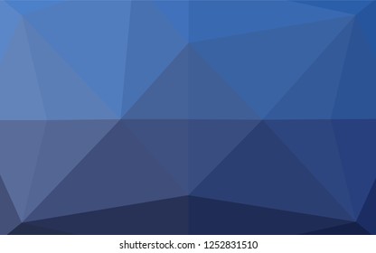 Light BLUE vector abstract polygonal texture. A completely new color illustration in a vague style. Triangular pattern for your business design.