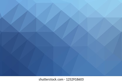Light BLUE vector abstract polygonal cover. Triangular geometric sample with gradient.  Triangular pattern for your business design.