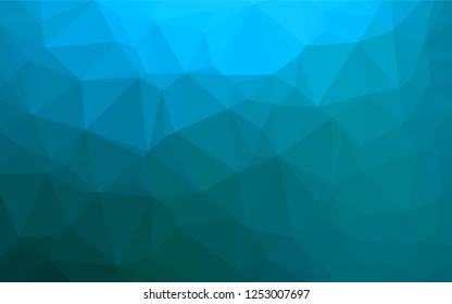 Light BLUE vector abstract polygonal texture. Modern geometrical abstract illustration with gradient. The best triangular design for your business.