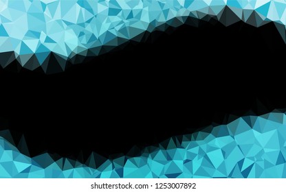Light BLUE vector abstract polygonal texture. Brand new colored illustration in blurry style with gradient. Brand new style for your business design.