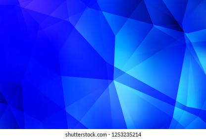 Light BLUE vector abstract polygonal template. Creative illustration in halftone style with triangles. Brand new style for your business design.