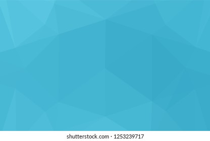 Light BLUE vector abstract polygonal cover. Creative geometric illustration in Origami style with gradient. The textured pattern can be used for background.