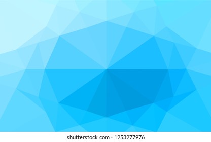Light BLUE vector abstract polygonal texture. Colorful illustration in abstract style with gradient. A completely new design for your business.