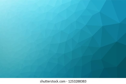 Light BLUE vector abstract polygonal texture. Geometric illustration in Origami style with gradient.  The best triangular design for your business.