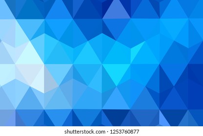 Light BLUE vector abstract polygonal background. Triangular geometric sample with gradient.  Pattern for a brand book's backdrop.