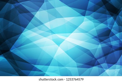 Light BLUE vector abstract polygonal pattern. A completely new color illustration in a polygonal style. Textured pattern for your backgrounds.