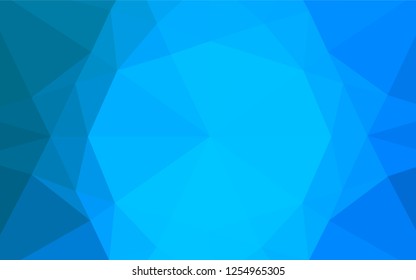 Light BLUE vector abstract polygonal layout. A completely new color illustration in a vague style. The elegant pattern can be used as part of a brand book.