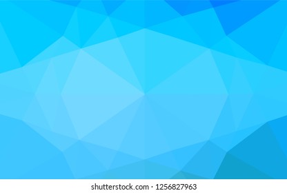 Light BLUE vector abstract polygonal layout. An elegant bright illustration with gradient. The textured pattern can be used for background.