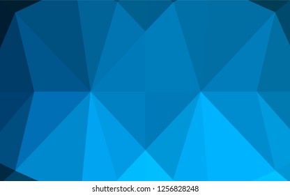 Light BLUE vector abstract polygonal cover. Modern geometrical abstract illustration with gradient. The best triangular design for your business.