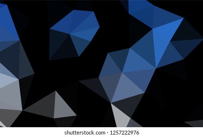 Light BLUE vector abstract polygonal cover. Creative geometric illustration in Origami style with gradient. A completely new design for your business.
