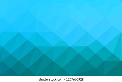 Light BLUE vector abstract polygonal layout. Triangular geometric sample with gradient.  New texture for your design.