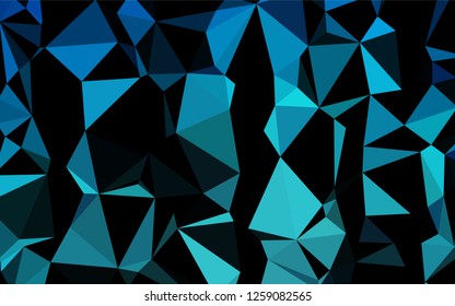 Light BLUE vector abstract polygonal cover. Creative illustration in halftone style with gradient. The completely new template can be used for your brand book.