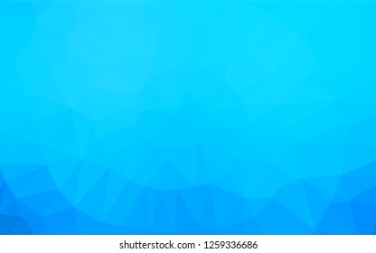 Light BLUE vector abstract polygonal cover. Geometric illustration in Origami style with gradient.  The best triangular design for your business.