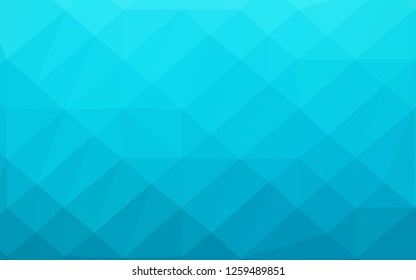 Light BLUE vector abstract polygonal layout. Shining illustration, which consist of triangles. Polygonal design for your web site.