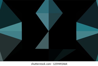 Light BLUE vector abstract polygonal layout. A completely new color illustration in a vague style. Triangular pattern for your business design.