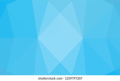 Light BLUE vector abstract polygonal texture. Geometric illustration in Origami style with gradient.  The elegant pattern can be used as part of a brand book.