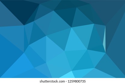 Light BLUE vector abstract polygonal background. Modern abstract illustration with triangles. Completely new template for your banner.