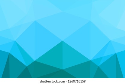 Light BLUE vector abstract polygonal layout. Geometric illustration in Origami style with gradient.  A new texture for your design.