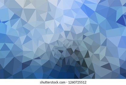 Light BLUE vector abstract polygonal pattern. Shining polygonal illustration, which consist of triangles. Completely new template for your banner.