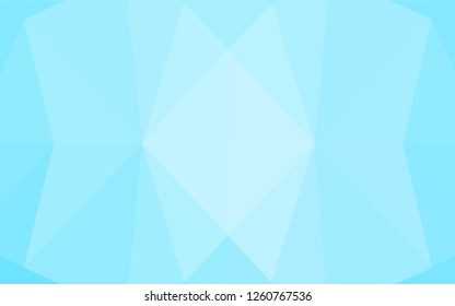 Light BLUE vector abstract polygonal cover. Colorful abstract illustration with gradient. Triangular pattern for your business design.