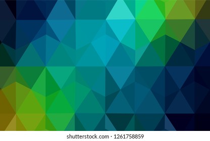 Light BLUE vector abstract polygonal background. Colorful illustration in polygonal style with gradient. Best triangular design for your business.