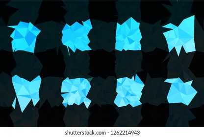 Light BLUE vector abstract polygonal texture. Shining colored illustration in a Brand new style. Brand new style for your business design.
