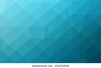 Light BLUE vector abstract polygonal cover. Colorful abstract illustration with gradient. The best triangular design for your business.