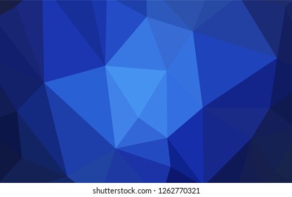 Light BLUE vector abstract polygonal template. Colorful abstract illustration with triangles. A completely new design for your leaflet.