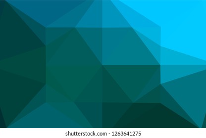Light BLUE vector abstract polygonal texture. Triangular geometric sample with gradient.  The elegant pattern can be used as part of a brand book.