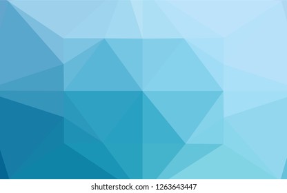 Light BLUE vector abstract polygonal texture. Creative illustration in halftone style with gradient. The textured pattern can be used for background.