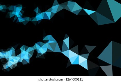 Light BLUE vector abstract polygonal layout. Creative geometric illustration in Origami style with gradient. A completely new template for your business design.
