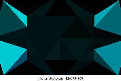 Light BLUE vector abstract polygonal cover. Creative geometric illustration in Origami style with gradient. A new texture for your design.