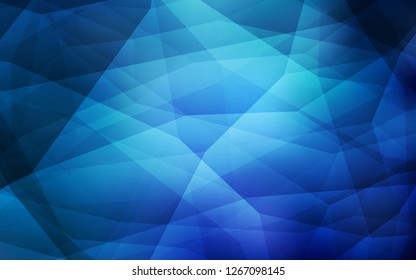 Light BLUE vector abstract polygonal pattern. Colorful illustration in polygonal style with gradient. Triangular pattern for your design.