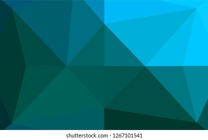 Light BLUE vector abstract polygonal layout. An elegant bright illustration with gradient. The textured pattern can be used for background.