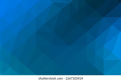 Light BLUE vector abstract polygonal layout. Glitter abstract illustration with an elegant design. Template for a cell phone background.