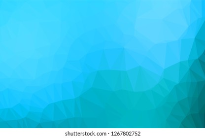 Light BLUE vector abstract polygonal layout. Modern geometrical abstract illustration with gradient. Triangular pattern for your business design.