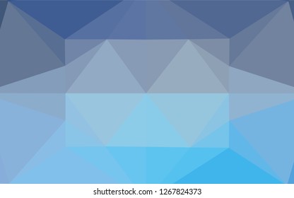 Light BLUE vector abstract polygonal cover. Creative illustration in halftone style with gradient. Triangular pattern for your business design.