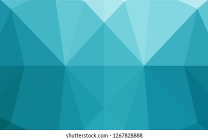 Light BLUE vector abstract polygonal cover. Glitter abstract illustration with an elegant design. The elegant pattern can be used as part of a brand book.